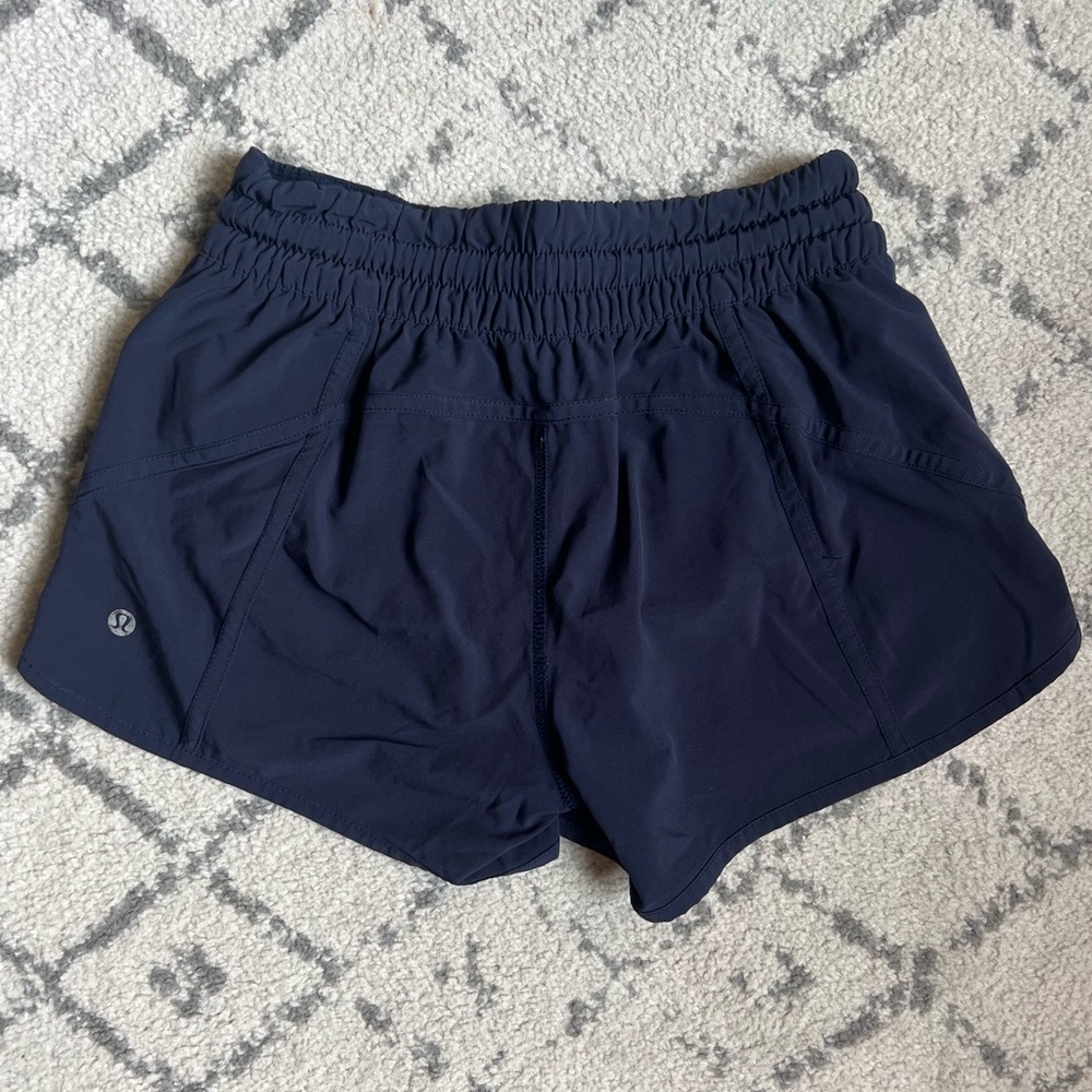 Navy Lululemon Running Shorts